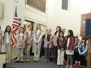 Girl Scouts gather in Presidio Chapel